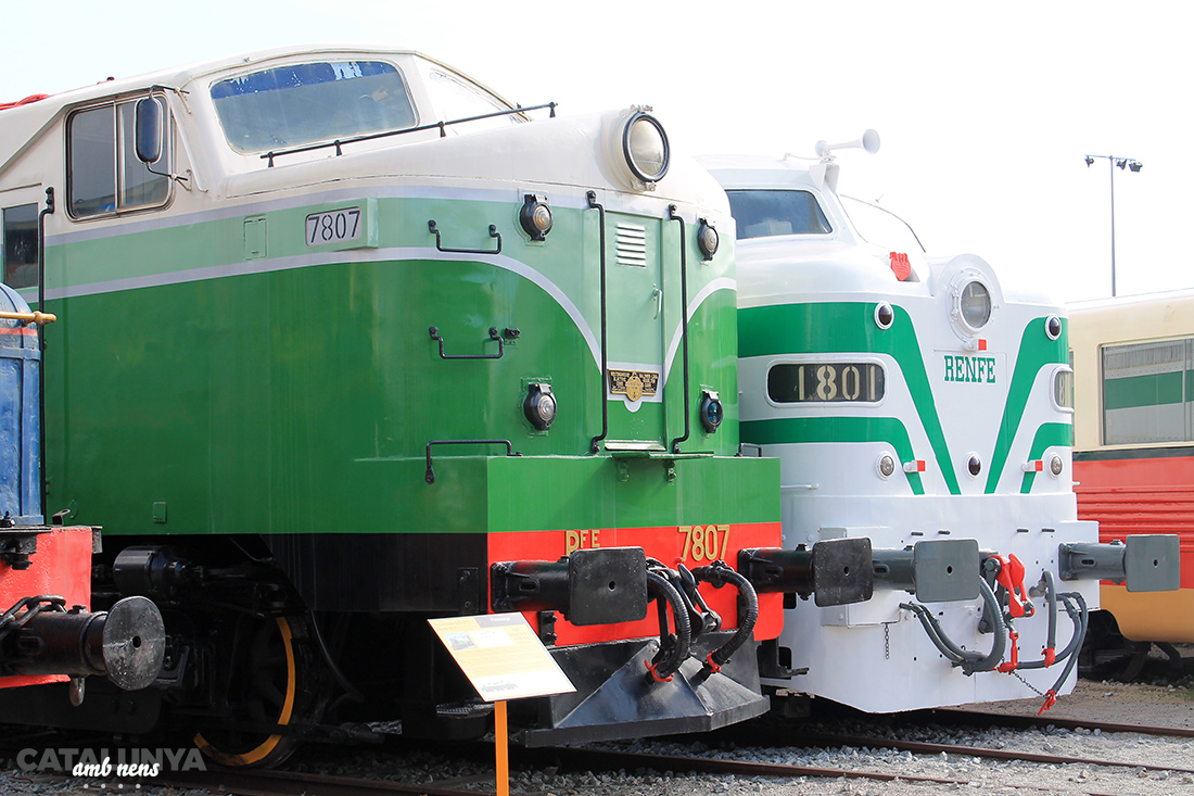 Màquines de tren al Museu del Ferrocarril